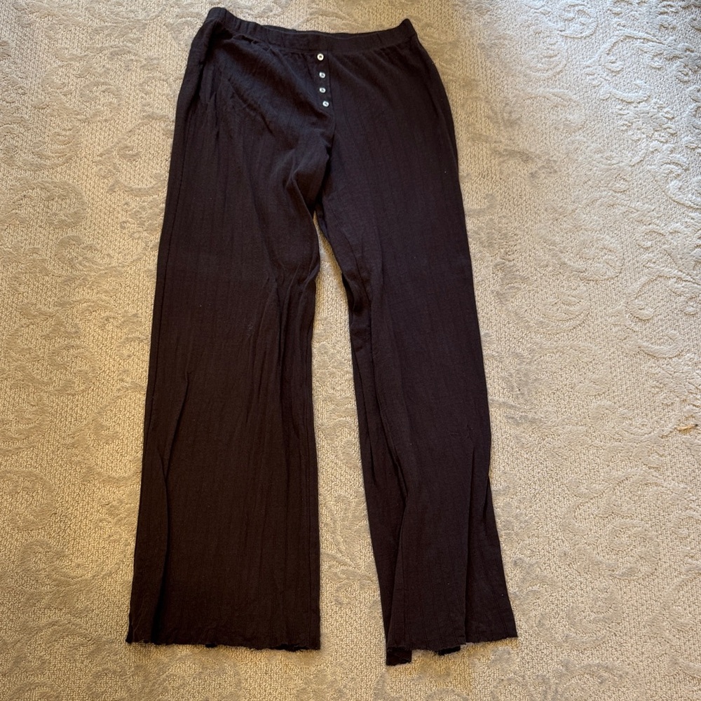 LESET Black Straight Leg Pants